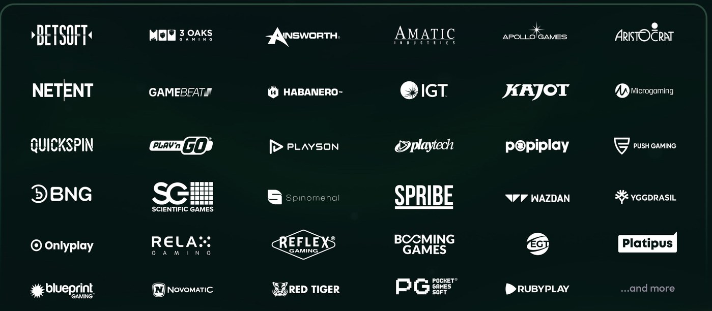 Studios hos Rivo Casino: Betsoft, NetEnt, Play'n GO, Playtech, Yggdrasil, Red Tiger, Microgaming, Novomatic med flera
